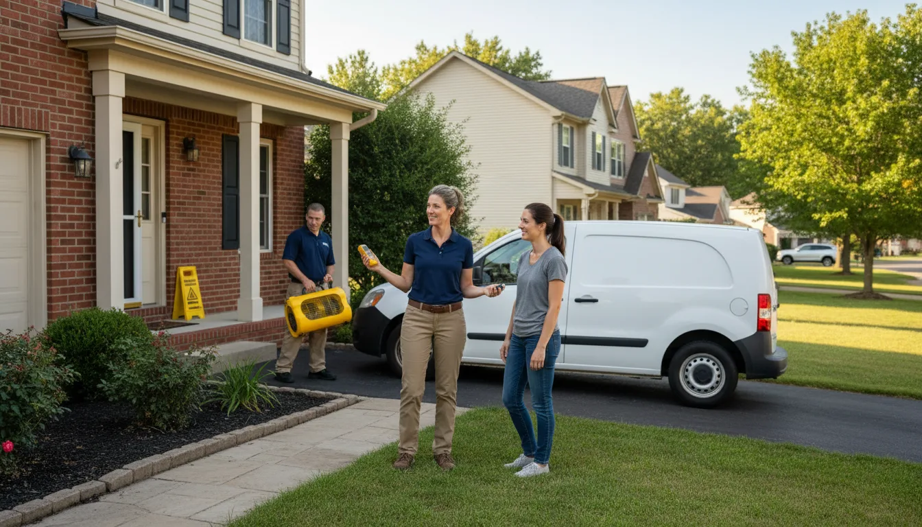 Residential water damage restoration in Salisbury, MO